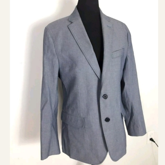 *SOLD* Banana Republic Men's Chambray Blue Blazer - Picture 3 of 8